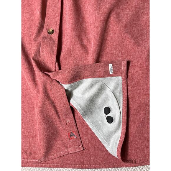 Avalanche Men’s XXL Button Up Shirt Red Stretch Outdoor Casual Performance - Picture 11 of 11